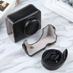 For Sony ZV-1F Vlog Camera Full Body Magnetic Leather Camera Case Bag with Strap, For Sony ZV-1F with Magnetic