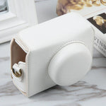 For Sony ZV-1F Vlog Camera Full Body Magnetic Leather Camera Case Bag with Strap, For Sony ZV-1F with Magnetic