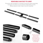 YELANGU YLG0119A 60cm Splicing Slide Rail Track + Trolley Rail Buckle for SLR Cameras / Video Cameras, 60cm Rail Track + Rail Buckle