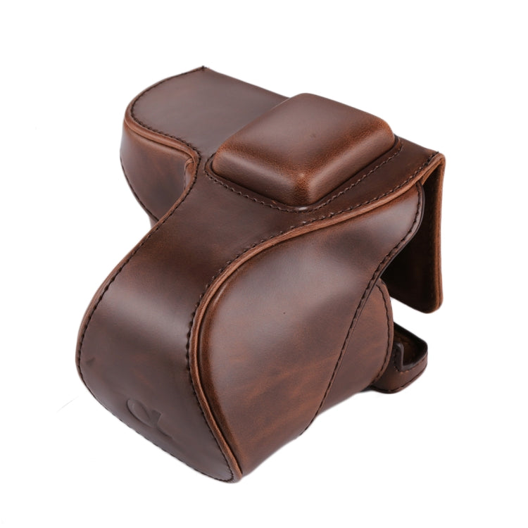 Full Body Camera PU Leather Case Bag with Strap for Sony NEX 5N / 5R / 5T (16-50mm / 18-55mm Lens), For Sony NEX 5N