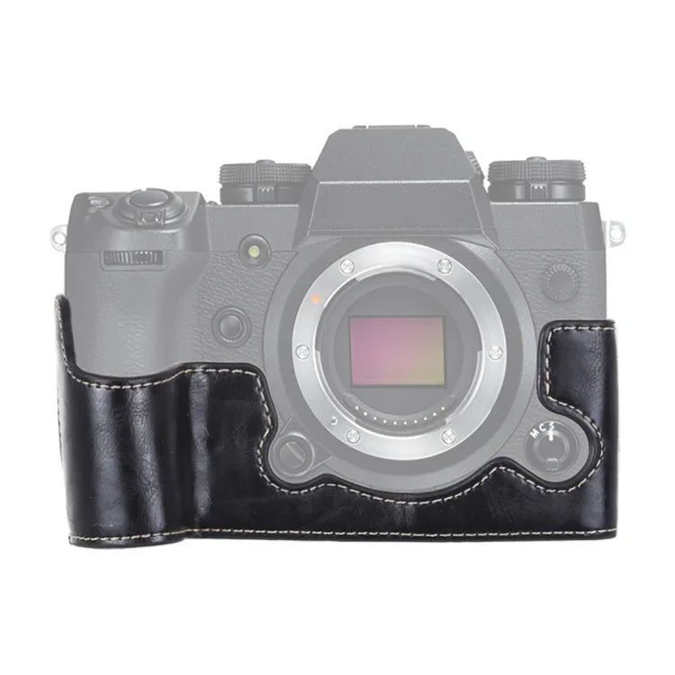 1/4 inch Thread PU Leather Camera Half Case Base for FUJIFILM X-H1, For FUJIFILM X-H1, For FUJIFILM XH1
