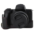1/4 inch Thread PU Leather Camera Half Case Base for Canon EOS M50 / M50 Mark II, For Canon EOS M50
