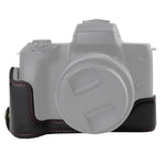 1/4 inch Thread PU Leather Camera Half Case Base for Canon EOS M50 / M50 Mark II, For Canon EOS M50