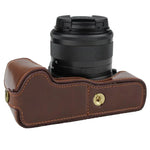 1/4 inch Thread PU Leather Camera Half Case Base for Canon EOS M50 / M50 Mark II, For Canon EOS M50