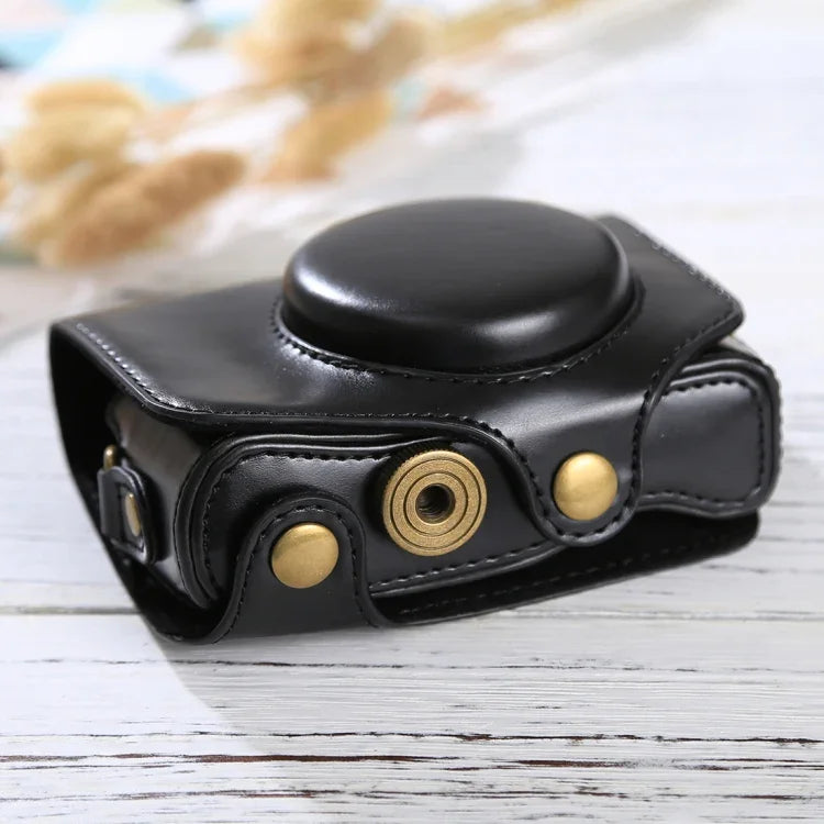 Full Body Camera PU Leather Case Bag with Strap for Canon PowerShot SX730 HS / SX720 HS, For SX730 HS