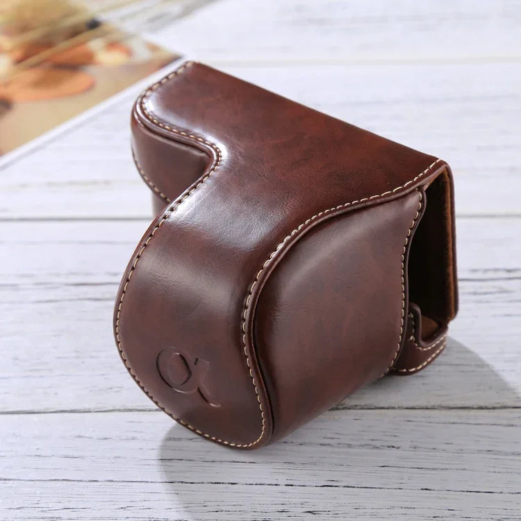 Full Body Camera PU Leather Case Bag with Strap for Sony A5100 / A5000 / NEX-3N (16-50mm / 40.5mm Lens), For Sony A5000, For A5100