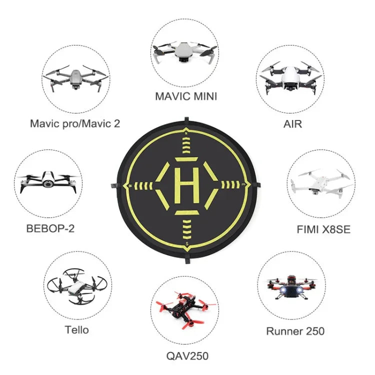 STARTRC RC Drone Quadcopter Portable Parking Apron Fast-fold Landing Parking Pad for DJI Mavic Mini / Mavic Air 2, Diameter: 56cm, Diameter: 56cm