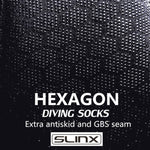 SLINX 1702 3mm Neoprene Non-slip Warm Diving Socks, S, M, L, XL