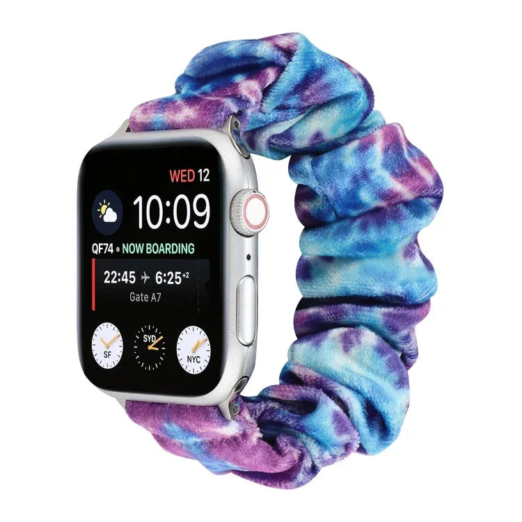 Flannel Hair Ring Replacement Strap Watchband, For Apple Watch Ultra 49mm / Series 8&7 45mm / SE 2&6&SE&5&4 44mm / 3&2&1 42mm, For Apple Watch Series 7 45mm / 6 & SE & 5 & 4 44mm / 3 & 2 & 1 42mm                                                         ...