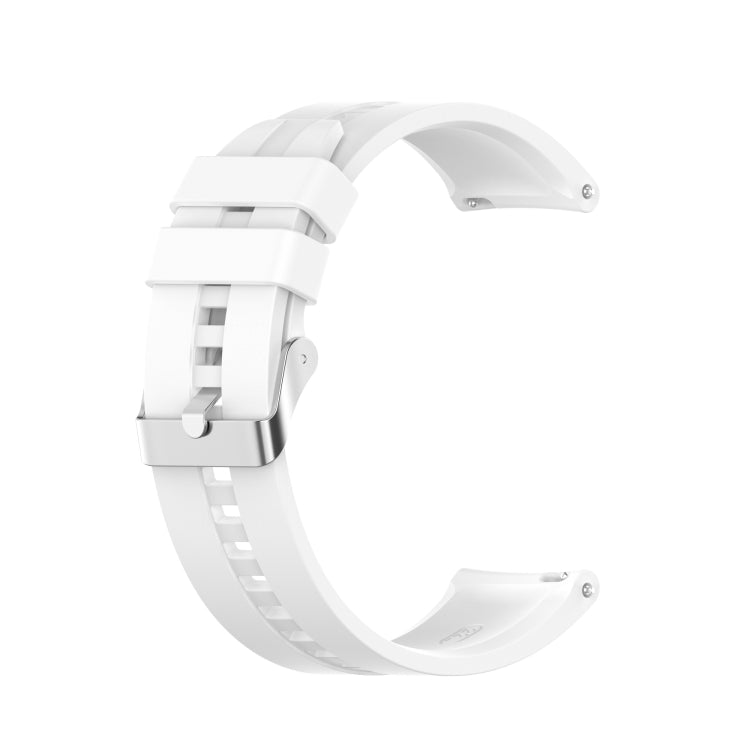 For Huawei Watch GT 2 46mm Silicone Replacement Wrist Strap Watchband, with Black Buckle, with Silver Buckle