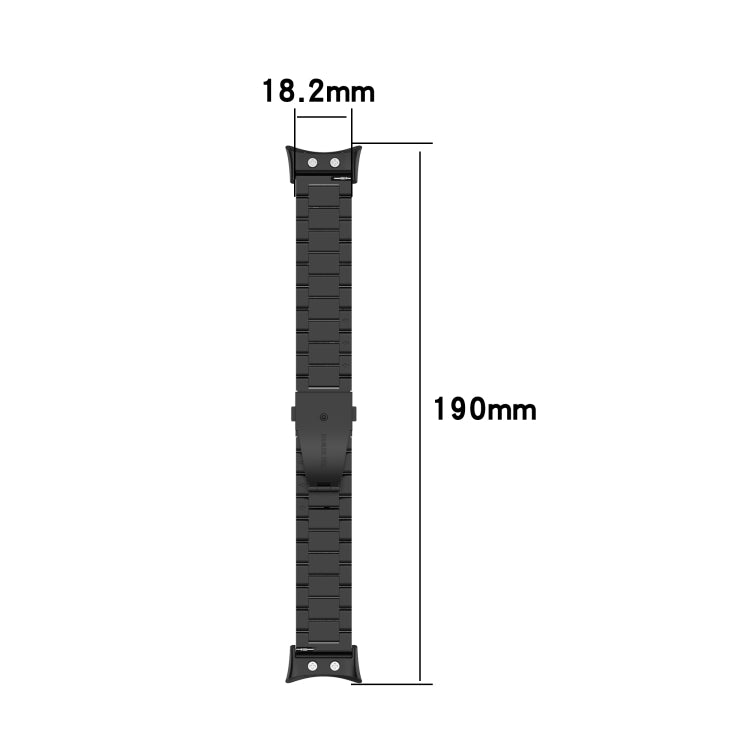 For Garmin Forerunner 45 / 45S / Swim 2 Universal Three Beads Stainless Steel Replacement Wrist Strap Watchband, For Garmin Forerunner 45 / 45S