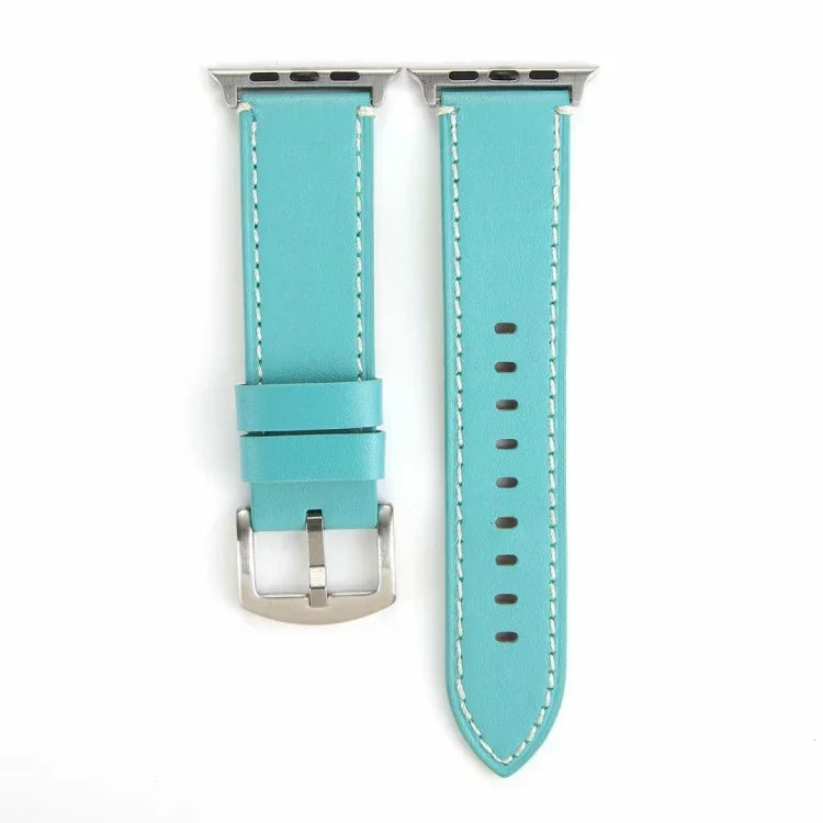 Calfskin Genuine Leather Watchband For Apple Watch Series 6 & SE & 5 & 4 44mm / 3 & 2 & 1 42mm, For Apple Watch Series 7 45mm / 6 & SE & 5 & 4 44mm / 3 & 2 & 1 42mm