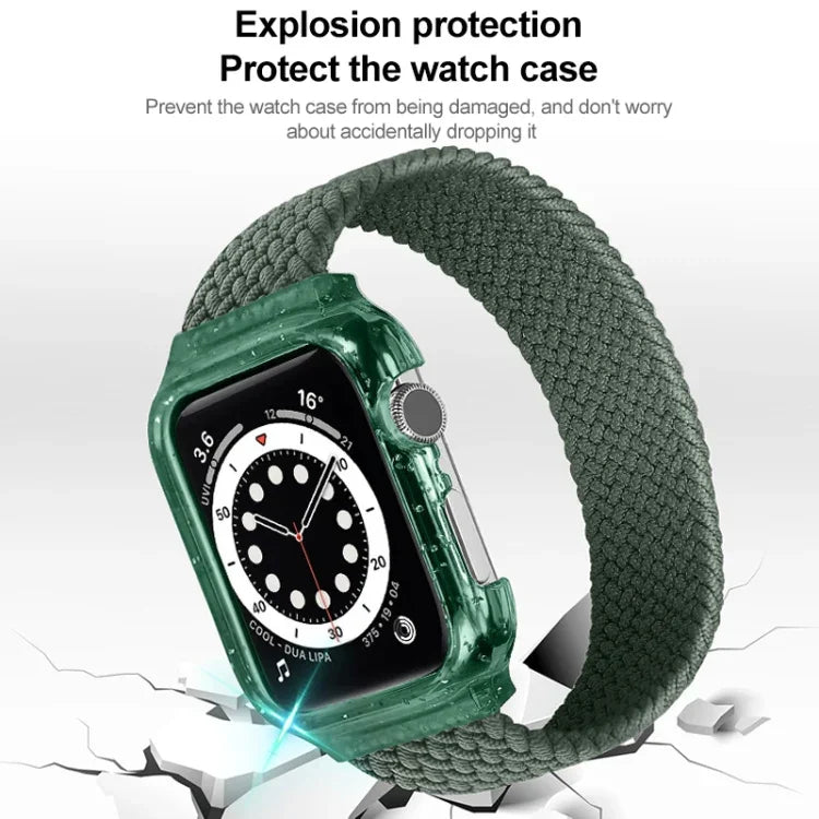 Weave Replacement Wrist Strap Watchbands with Frame For Apple Watch Series 6 & SE & 5 & 4 44mm / 3 & 2 & 1 42mm, 128mm, 135mm, 140mm, 145mm, 150mm, 155mm, 160mm, 165mm