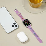 Rainbow Silicone Watchband For Apple Watch Series 6 & SE & 5 & 4 40mm / 3 & 2 & 1 38mm, For Apple Watch Series 7 41mm / 6 & SE & 5 & 4 40mm / 3 & 2 & 1 38mm, For Apple Watch Series 8&7 41mm / SE 2&6&SE&5&4 40mm / 3&2&1 38mm