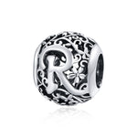 S925 Sterling Silver Mori Series Hollow Letters Beads DIY Bracelet Necklace Accessories