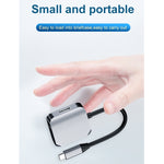 HW-6002 2 In 1 Type-C / USB-C to HDMI + VGA Adapter Converter, HW-6002