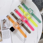 Candy Color Transparent TPU Watchband For Apple Watch Series 6 & SE & 5 & 4 40mm, For Apple Watch Series 7  41mm / & 6 & SE & 5 & 4 40mm