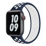 Elastic Silicone Watchband For Apple Watch Series 6 & SE & 5 & 4 44mm / 3 & 2 & 1 42mm, 150mm (Black White), 150mm (Light Pink White), 150mm (Blue White), 160mm (Light Pink White)