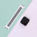Elastic Silicone Watchband For Apple Watch Series 6 & SE & 5 & 4 40mm / 3 & 2 & 1 38mm, Length: 160mm, 160mm (White Black), 160mm (Black), 160mm (Black Yellow), 160mm (Black Grey), 160mm (Red Black), 160mm (Black White), 160mm (Black Red)              ...