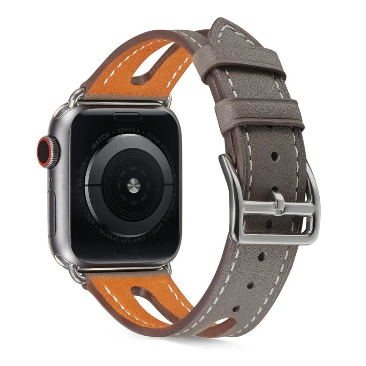 Top-grain Leather Watchband For Apple Watch Series 6 & SE & 5 & 4 40mm / 3 & 2 & 1 38mm