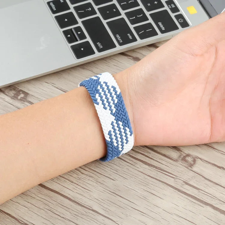 Plastic Buckle Mixed Color Nylon Braided Single Loop Replacement Watchbands For Apple Watch Series 6 & SE & 5 & 4 40mm / 3 & 2 & 1 38mm, S, M, L, XL