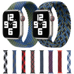 Plastic Buckle Mixed Color Nylon Braided Single Loop Replacement Watchbands For Apple Watch Series 6 & SE & 5 & 4 40mm / 3 & 2 & 1 38mm, S, M, L, XL