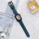 Big Head Buckle Leather Replacement Watchbands For Apple Watch Series 6 & SE & 5 & 4 40mm / 3 & 2 & 1 38mm, For Apple Watch Series 8&7 41mm / SE 2&6&SE&5&4 40mm / 3&2&1 38mm
