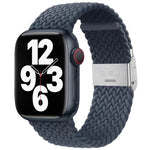 Braided + Stainless Steel Replacement Watchbands For Apple Watch Series 6 & SE & 5 & 4 40mm / 3 & 2 & 1 38mm, For Apple Watch Series 7 41mm / 6 & SE & 5 & 4 40mm, For Apple Watch Series 8&7 41mm / SE 2&6&SE&5&4 40mm / 3&2&1 38mm                        ...