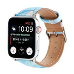 Marble Ethnic Style Printed Leather Watchband For Apple Watch Series 6 & SE &, 5 & 4 44mm / 3 & 2 & 1 42mm, 5 & 4 40mm / 3 & 2 & 1 38mm