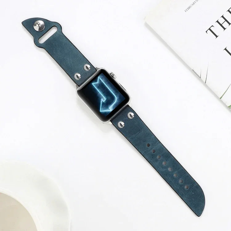Leather Knife Strap, For Apple Watch Ultra 49mm / Series 8&7 45mm / SE 2&6&SE&5&4 44mm / 3&2&1 42mm, For Apple Watch Series 8&7 41mm / SE 2&6&SE&5&4 40mm / 3&2&1 38mm