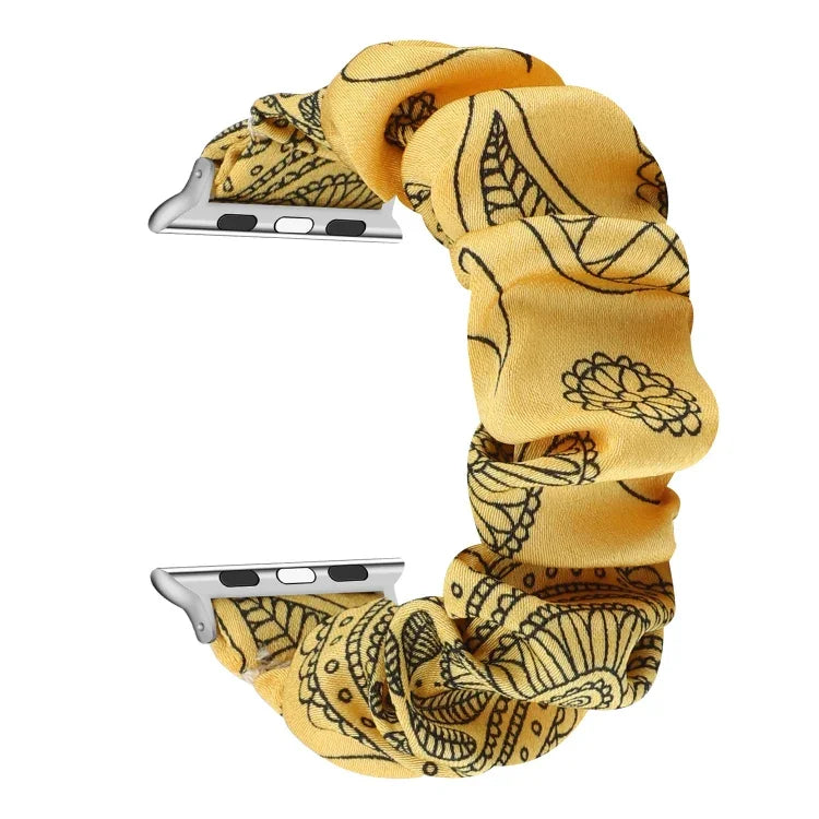 Fabric Hair Ring Replacement Strap Watchband For, Apple Watch Series 8&7 45mm / SE 2&6&SE&5&4 44mm / 3&2&1 42mm, Apple Watch Series 8&7 41mm / SE 2&6&SE&5&4 40mm / 3&2&1 38mm