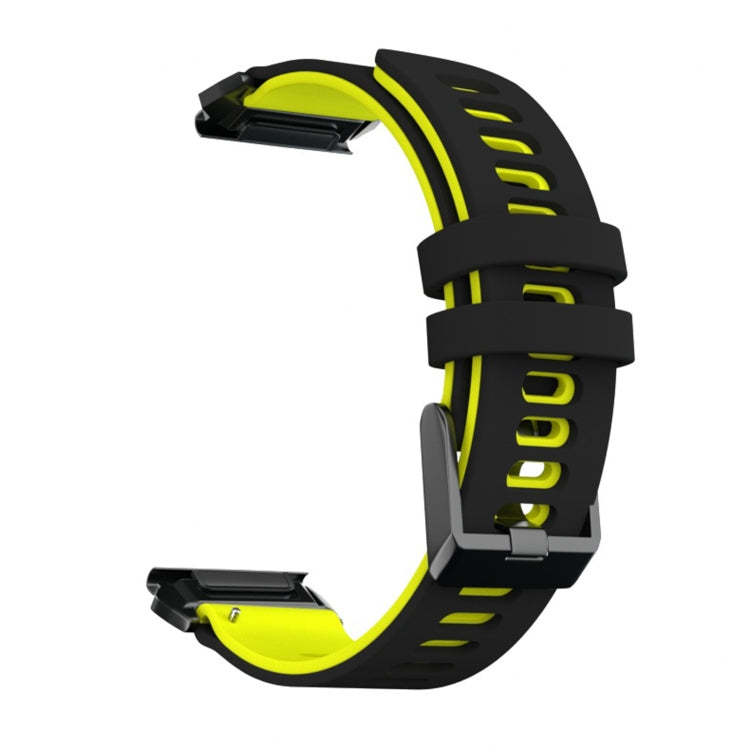 For Garmin Fenix 6X Two-color Silicone Quick Release Replacement Strap Watchband, For Garmin Fenix 6X
