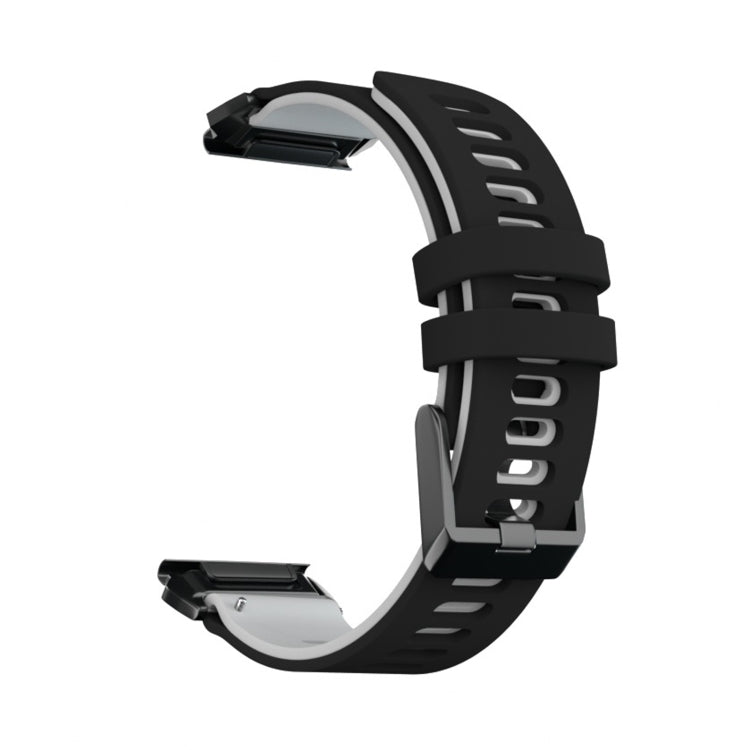 For Garmin Fenix 6X Two-color Silicone Quick Release Replacement Strap Watchband, For Garmin Fenix 6X