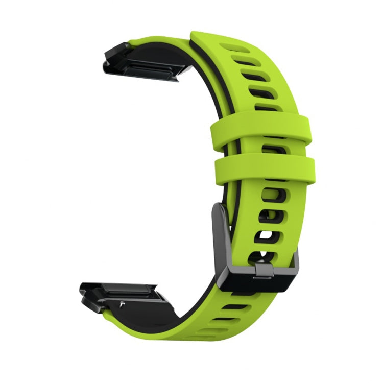 For Garmin Fenix 6X Two-color Silicone Quick Release Replacement Strap Watchband, For Garmin Fenix 6X