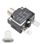 L2 Series 50V Car Overload Protector Manual Reset DC Circuit Breaker with Waterproof Cover, 5A, 10A, 15A, 20A, 30A