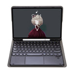 YA098B-A Detachable Lambskin Texture Round Keycap Bluetooth Keyboard Leather Case with Touch Control & Pen Slot & Stand, For iPad Air 5 / 4 10.9 inch 2020 / Pro 11 inch 2020 / 2018, For iPad 10.2 (2020) & (2019) / Air 3 10.5 inch / Pro 10.5 inch       ...