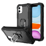 PC + Rubber 3-layers Shockproof Protective Case with Rotating Holder, For iPhone 8 Plus / 7 Plus, For iPhone 11, For iPhone 11 Pro, For iPhone 11 Pro Max