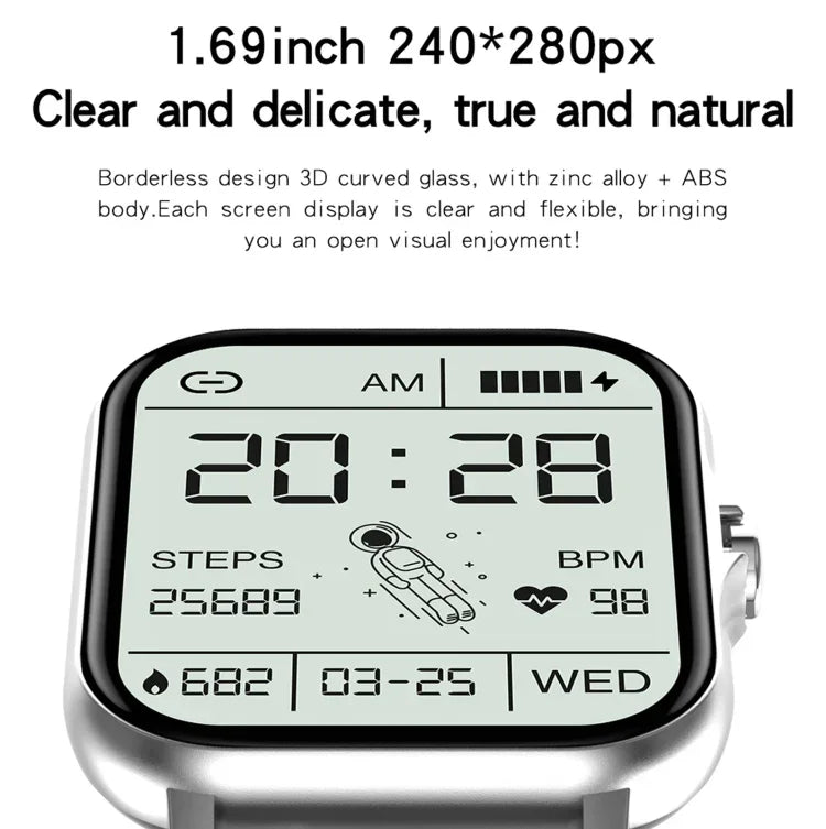 GY13 1.69 inch TFT Screen IP67 Waterproof Smart Watch, Support Music Control / Bluetooth Call / Heart Rate Monitoring / Blood Pressure Monitoring, Silicone Strap, Steel Strap