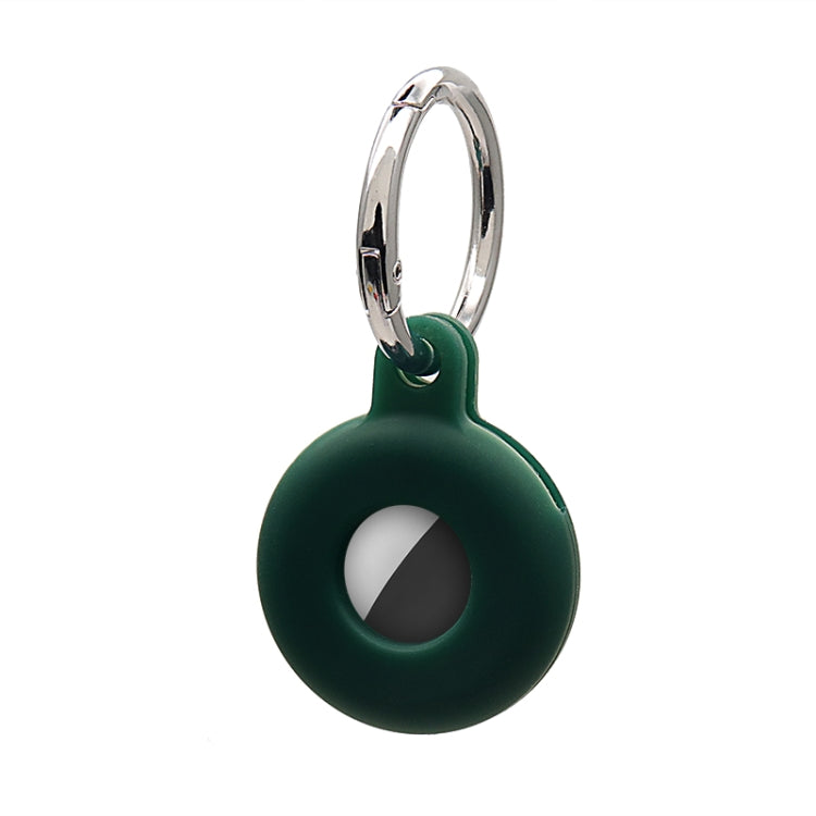 Hollow Anti-scratch Silicone Shockproof Protective Cover Case with Keychain Hook Loop, For AirTag