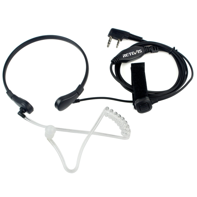 RETEVIS TK Throat PTT Covert Acoustic Tube Earphone Speaker Microphone for H-777 / RT-5R / RT-5RV / RT-B6, TK Throat