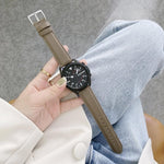 Sewing Litchi Texture Leather Replacement Strap Watchband, For Samsung Galaxy Watch Active2 44mm, For Samsung Galaxy Watch Active
