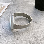 Buckle Style Steel Replacement Strap Watchband, For Apple Watch Series 7  41mm / & 6 & SE & 5 & 4 40mm, For Apple Watch Series  7  45mm / & 6 & SE & 5 & 4 44mm