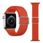 Buckle Braided Elastic Strap Watch Band For Apple Watch Series 9&8&7 41mm / SE 3&SE 2&6&SE&5&4 40mm / 3&2&1 38mm(Rainbow Color), For Apple Watch Series 8&7 41mm / SE 2&6&SE&5&4 40mm / 3&2&1 38mm                                                          ...