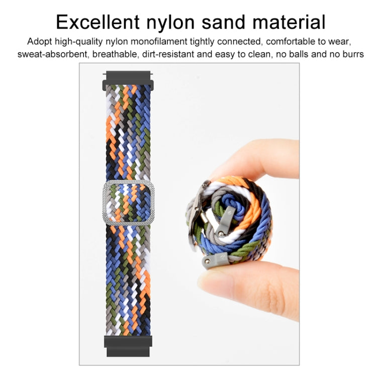 Adjustable Nylon Braided Elasticity Replacement Strap Watchband, For Huawei Watch 3 / 3 Pro