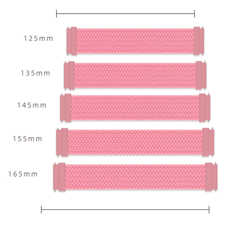 For Garmin Vivoactive 3 Adjustable Nylon Braided Elasticity Replacement Strap Watchband, 125mm, 135mm, 145mm, 155mm