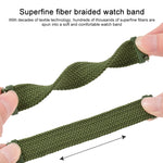 For Garmin Vivoactive 3 Adjustable Nylon Braided Elasticity Replacement Strap Watchband, 165mm
