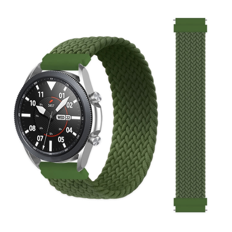 For Samsung Galaxy Watch 3 45mm Adjustable Nylon Braided Elasticity Replacement Strap Watchband, 125mm, 135mm, 145mm, 155mm
