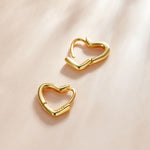 S925 Sterling Silver Heart-shaped Hollow Ear Stud Women Earrings, Heart-shaped Hollow(Gold), Heart-shaped Hollow(Silver)