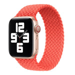 Metal Head Braided Nylon Solid Color Replacement Strap Watchband For Apple Watch Series 6 & SE & 5 & 4 40mm / 3 & 2 & 1 38mm, XS 128mm, S 135mm, M 145mm