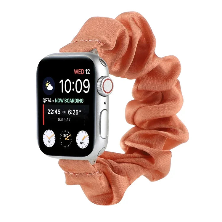 Scarf Hair Tie Replacement Watchbands For Apple Watch Series, 7 45mm / 6 & SE & 5 & 4 44mm / 3 & 2 & 1 42mm, 7 41mm / 6 & SE & 5 & 4 40mm / 3 & 2 & 1 38mm
